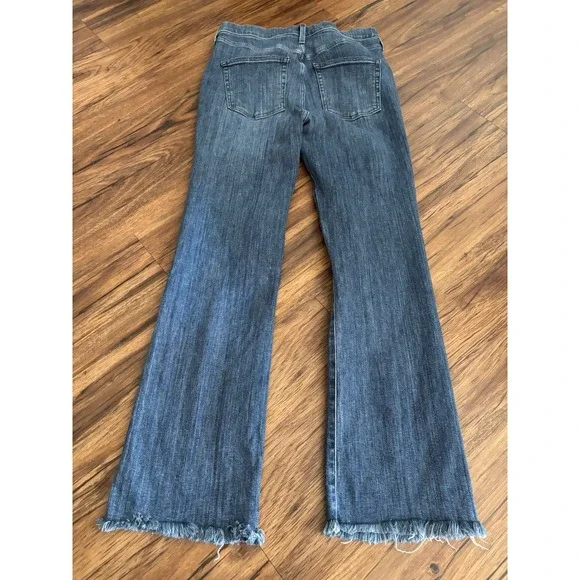 AYR Jeans Womens 30 The Pop Straight Leg Fray Hem High Rise Stretch Blue - Picture 3 of 9